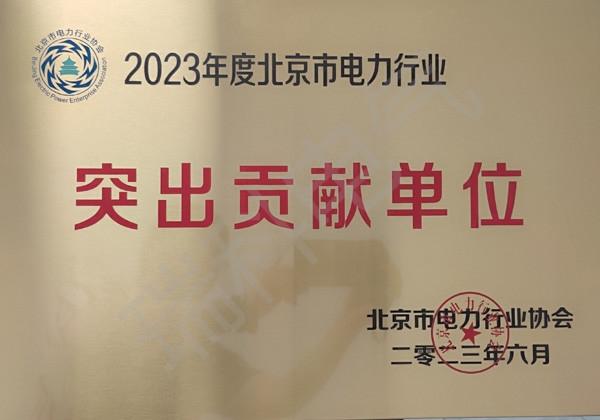 2023年度北京市电力行业突出贡献单位